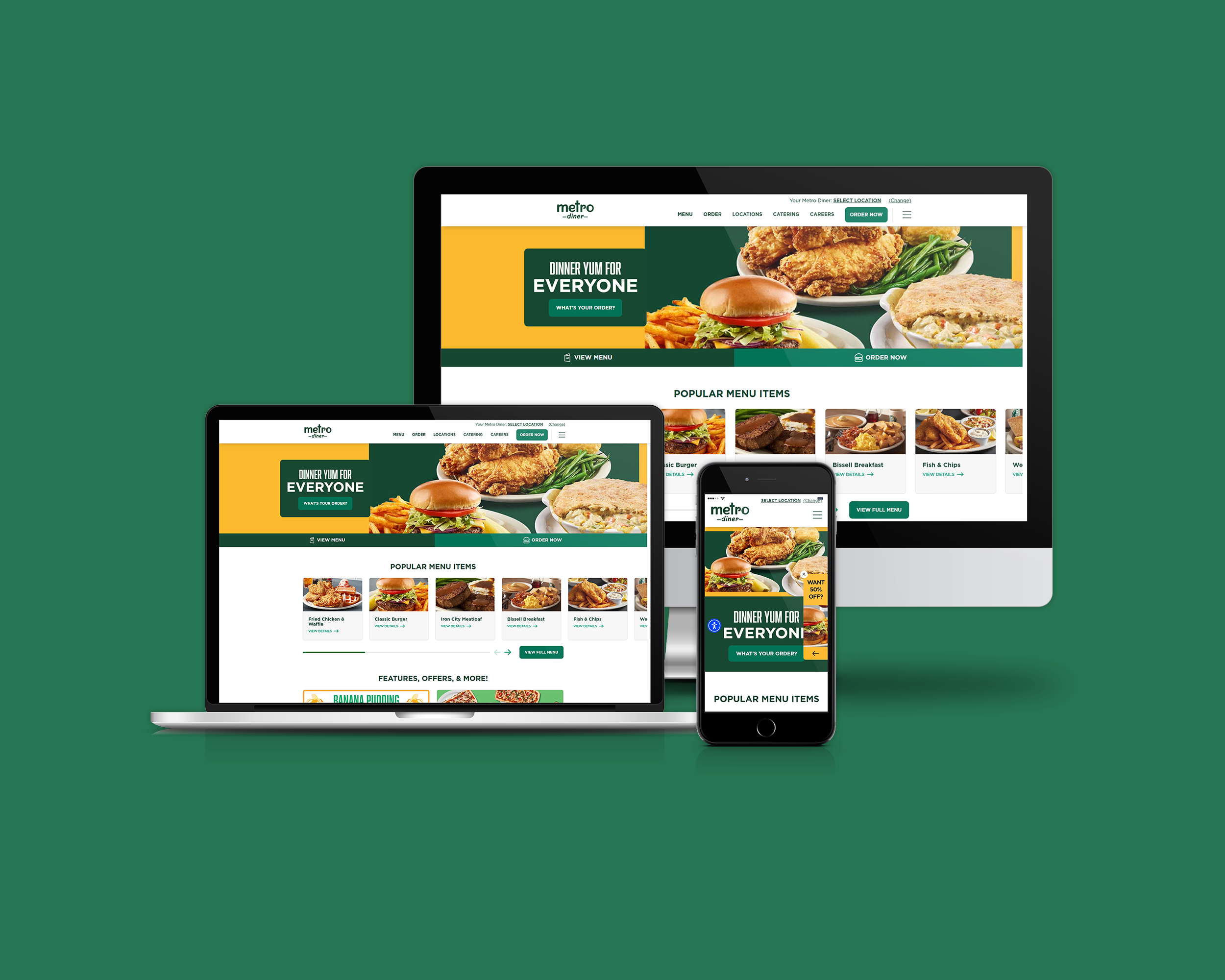 Metro Dinner Restaurant - Fine Dining Web Experience